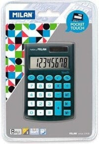 Школьные калькуляторы Calculator Milan Pocket calculator Pocket Touch 150908KBL black and blue