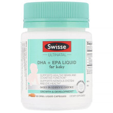Витамины и БАДы для детей Свисс, Ultinatal, DHA + EPA Liquid for Baby, 60 Oral Liquid Capsules (Товар снят с продажи) 