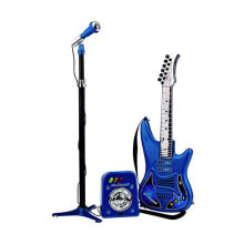 Синяя детская гитара REIG Микрофон купить онлайн