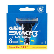 Купить мужские бритвы и лезвия Gillette: Gillette Mach3 Turbo 8 St. ersatzklinge für Herren Ersatzklingen 8 St.