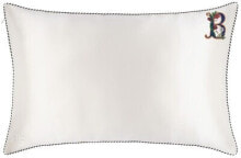 slip pure silk initial collection queen pillowcase - white