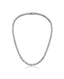 Купить кулоны и подвески Rachel Glauber: White Gold Plated Cubic Zirconia 3MM Tennis Necklace