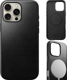 Nomad Nomad Modern Leather case, black - iPhone 16