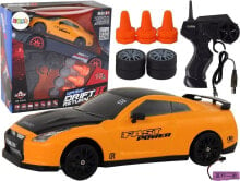 LeanToys Autko Sportowe Zdalnie Sterowane R/C 1:24 Żółte Wymienne Koła