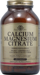 Кальций магний Solgar Calcium Magnesium Citrate -- 250 Tablets