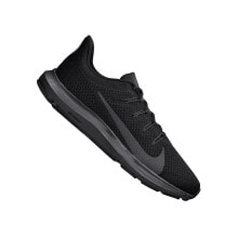 Мужская спортивная обувь для бега мужские кроссовки спортивные для бега черные текстильные низкие Nike Quest 2