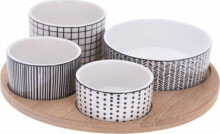 Dishes and salad bowls for serving