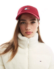 Купить женские бейсболки TOMMY JEANS: Tommy Jeans retro cap in washed red