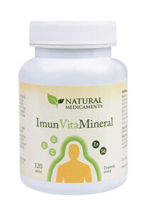 Витамины и БАДы от простуды и гриппа Natural Medicaments Imun Vitamineral  Иммуноукрепляющий комплекс с витаминами C, D, цинком и эхинацеей 120 таблеток