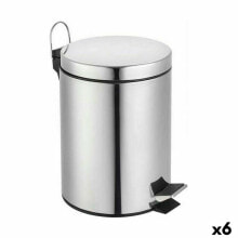 Waste bin with pedal Confortime Silver 7 L (6 Units)