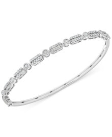 Купить женские ювелирные браслеты Wrapped: Браслет из серебра Wrapped Diamond Bangle (1/2 ct.)