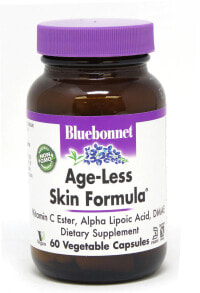 Витамины и БАДы для кожи Bluebonnet Nutrition Age-Less Skin Formula Жирорастворимая форма витамина С для здоровья кожи 60 растительных капсул