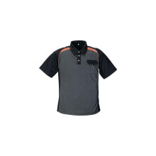 Terratrend Herrenpoloshirt Größe M dunkelgrau/schwarz/orange