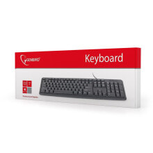 Клавиатуры Gembird KB-U-103-RU клавиатура USB QWERTY Английский, Русский Черный