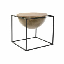 Side table DKD Home Decor Brown Black Wood Metal 64 x 64 x 62,5 cm