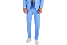 Купить мужские брюки Nautica: Nautica Mens Linen Blend suit separate Dress Pants Blue 32W 32L