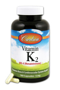 Витамин К carlson Vitamin K2 MK-4 Menatetrenone-- Витамин К2 МК-4 Менатетренон--5 мг--180 капсул