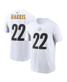 Nike men's Najee Harris White Pittsburgh Steelers Player Name Number T-shirt