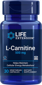 Аминокислоты Life Extension L-Carnitine  L-Карнитин 500 мг - 30 вегетарианских капсул