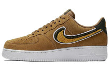 Nike Air Force 1 Low 3D Chenille Swoosh Muted Bronze 低帮 板鞋 男款 棕色 / Кроссовки Nike Air Force 1 Low 3D Chenille Swoosh Muted Bronze 823511-204