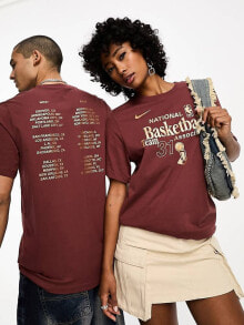 Купить мужские футболки и майки Nike Basketball: Nike Basketball NBA team 31 graphic back print t-shirt in brown