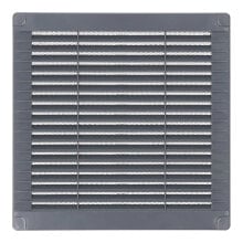 EDM Square ventilation grille with plugs and mosquito net ABS 200x200x7 mm