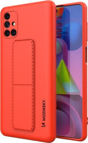 Wozinsky Wozinsky Kickstand Case elastyczne silikonowe etui z podstawką Samsung Galaxy M51 czerwony