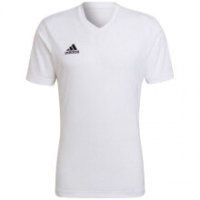 Мужские спортивные футболки мужская спортивная футболка белая с логотипом Tee adidas Entrada 22 Jersey M HC5071