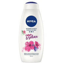 Nivea Care & Relax Shower & Bath Гель для ванны и душа с экстрактом мальвы и ароматом гибискуса  750 мл