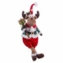 Christmas bauble Multicolour Sand Fabric Reindeer 23 x 14 x 64 cm