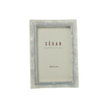 Photo frame Alexandra House Living Silver Mother of pearl 12 x 1 x 17 cm