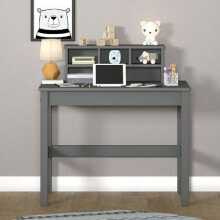 Simplie Fun logan Writing Desk, Gray Finish