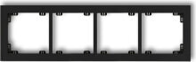 Умные розетки, выключатели и рамки Karlik Frame Deco fourfold black matt (12DR-4)