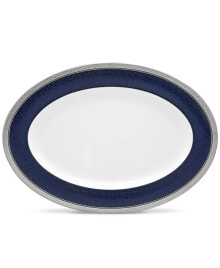 Noritake odessa Cobalt Platinum Oval Platter, 16