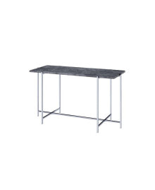 Simplie Fun adelae Sofa Table, Faux Marble & Chrome