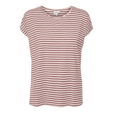 VERO MODA Ava Plain Stripe Short Sleeve T-Shirt