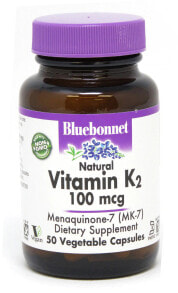 Витамин К Bluebonnet Nutrition Natural Vitamin K2 --Витамин К 2- 100 мкг - 50 растительных капсул