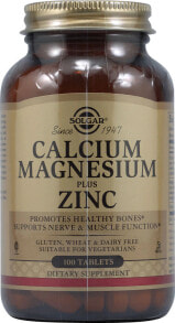 Кальций solgar Calcium Magnesium Кальций + магний + цинк 100 таблеток