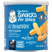 Печенье, супы, макароны для малышей gerber, Lil 'Crunchies, от 8 месяцев, мягкий чеддер, 42 г (1,48 унции)
