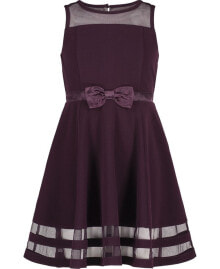 Детские платья и сарафаны для девочек little Girls Illusion Mesh Bow Front Dress
