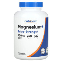 Magnesium+, Extra-Strength, 420 mg, 240 Capsules (210 mg per Capsule)