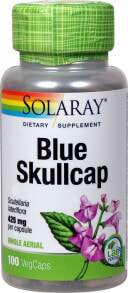 Витамины и БАДы для нервной системы Solaray Blue Skullcap Экстракт шлемника 425 мг 100 растительных капсул
