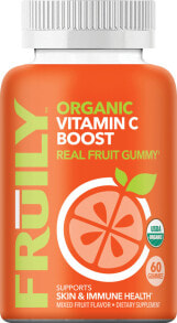 Витамин C fruily Organic Vitamin C Boost Mixed Fruit  Жевательный витамин С Фруктовый коктейль 60 жевательных капсул