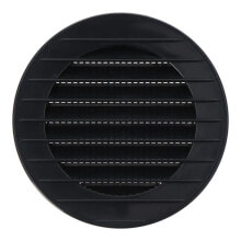 EDM Recessed round ventilation grille with mosquito net ABS 80 mm