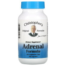 Растительные экстракты и настойки christopher's Original Formulas, Adrenal Formula, 425 mg, 100 Vegetarian Caps