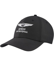 Купить мужские головные уборы Ahead: Men's Black Genesis Invitational Stratus Structured Ultimate Fit Adjustable Hat