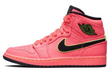 Jordan Air Jordan 1 Retro Premium 红外线 高帮 复古篮球鞋 女款 红色 / Кроссовки Nike Air Jordan 1 Retro High Hot Punch (W) (Розовый)