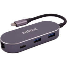 Купить uSB-концентраторы Nilox: USB-разветвитель Nilox NXDSUSBC02 Серый