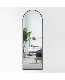 Simplie Fun ySOA Full Length Mirror, Arched-Top Full Body Mirror with Stand, Floor Mirror & Wall-Mounted Mirror