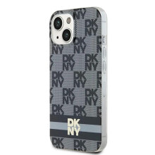 DKNY Dkhmp15Mhcptsk iPhone 15 Plus14 Plus 6.7 Iml Checke Mono Pattern&Printed Stripes phone case